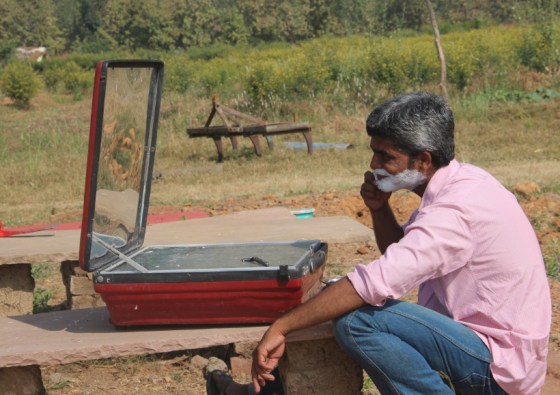 Shantanu peforming Solar Shave ;-) 